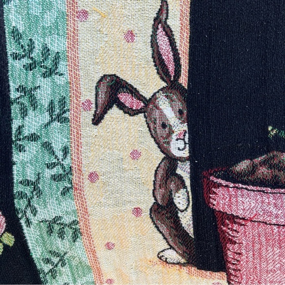 Mary Engelbreit Waiting For Spring Woven Tapestry Throw Fringe Gardening 47x62 - Picture 4 of 10